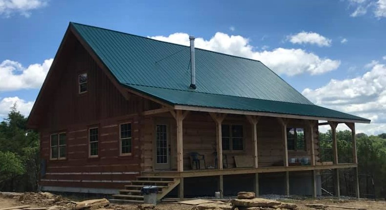 Green Cabin Metal Roof Central KY